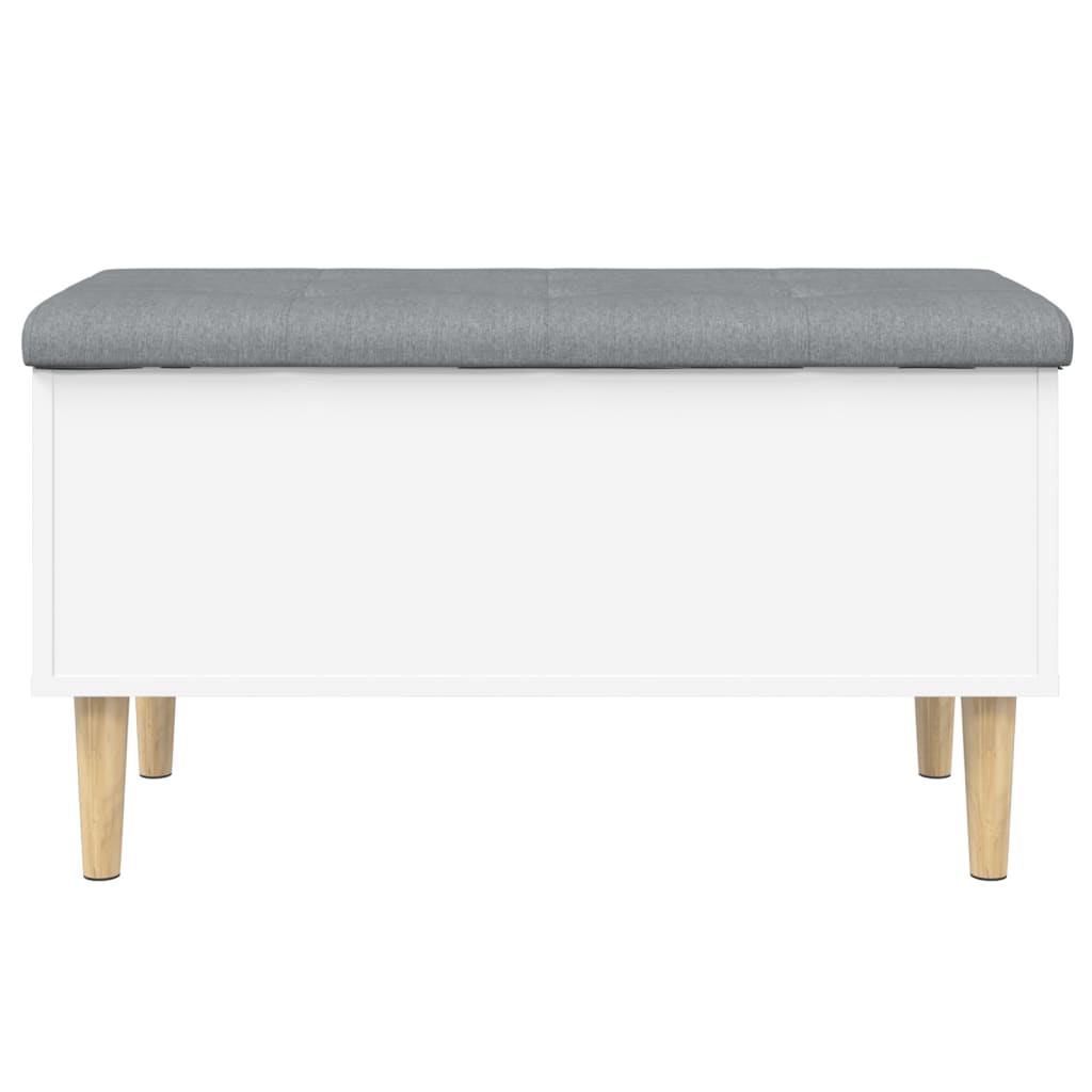 Banc de rangement blanc 82x42x46 cm bois d'ingénierie - XIOS