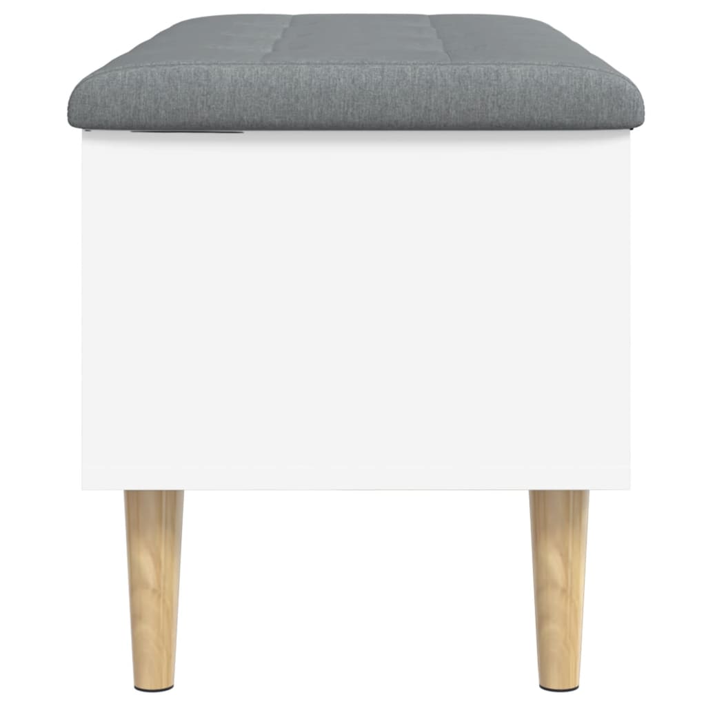 Banc de rangement blanc 82x42x46 cm bois d'ingénierie - XIOS