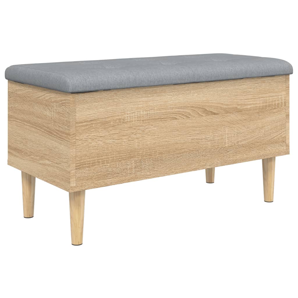 Banc de rangement chêne sonoma 82x42x46 cm bois d'ingénierie - XIOS