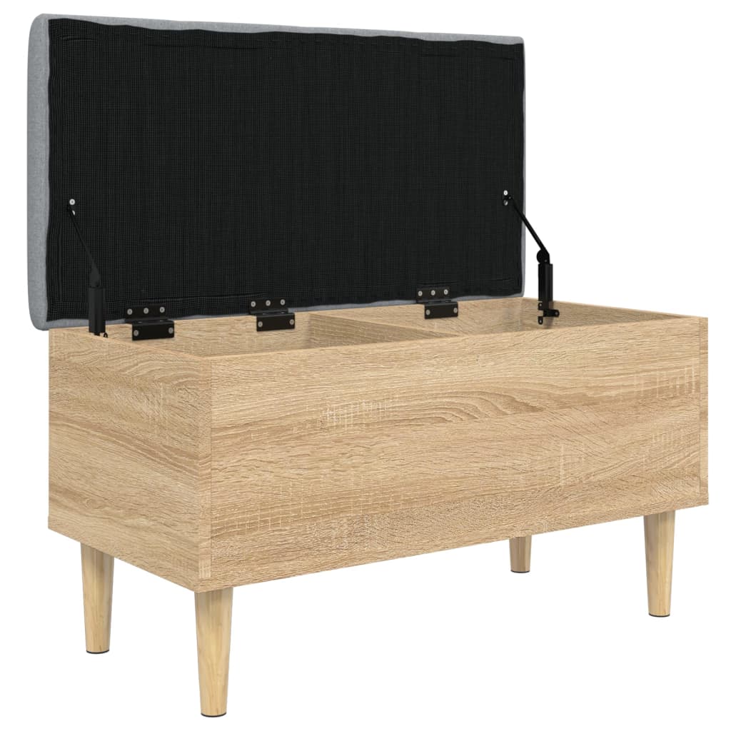 Banc de rangement chêne sonoma 82x42x46 cm bois d'ingénierie - XIOS