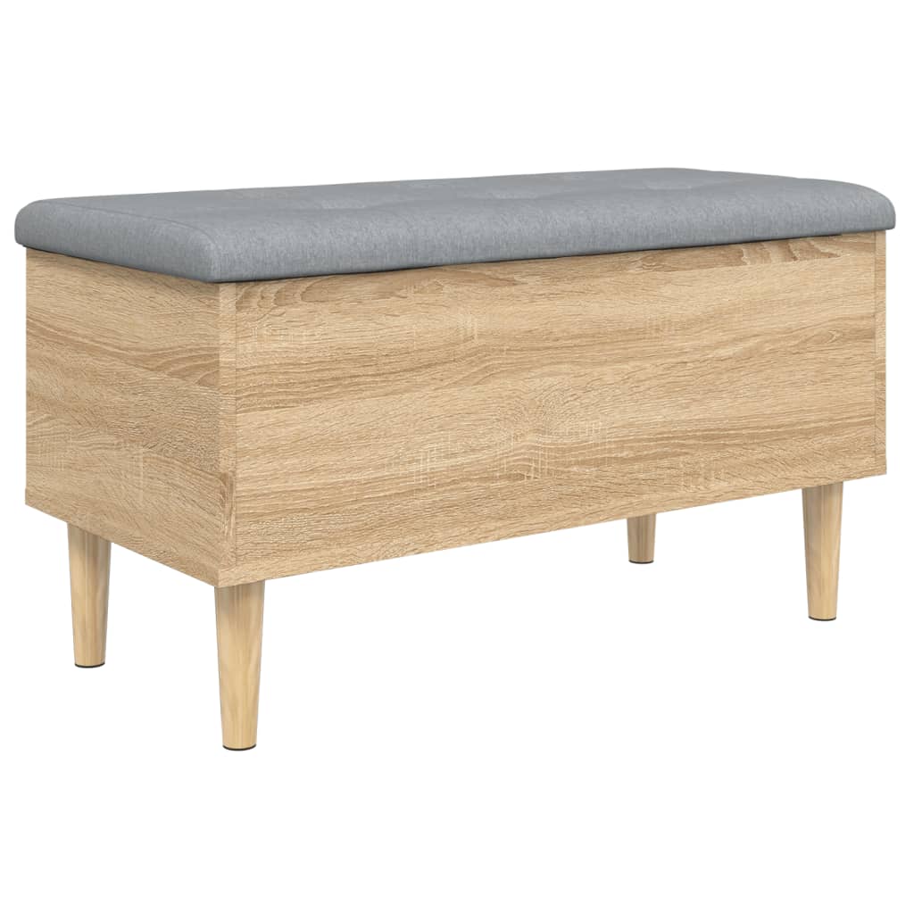 Banc de rangement chêne sonoma 82x42x46 cm bois d'ingénierie - XIOS
