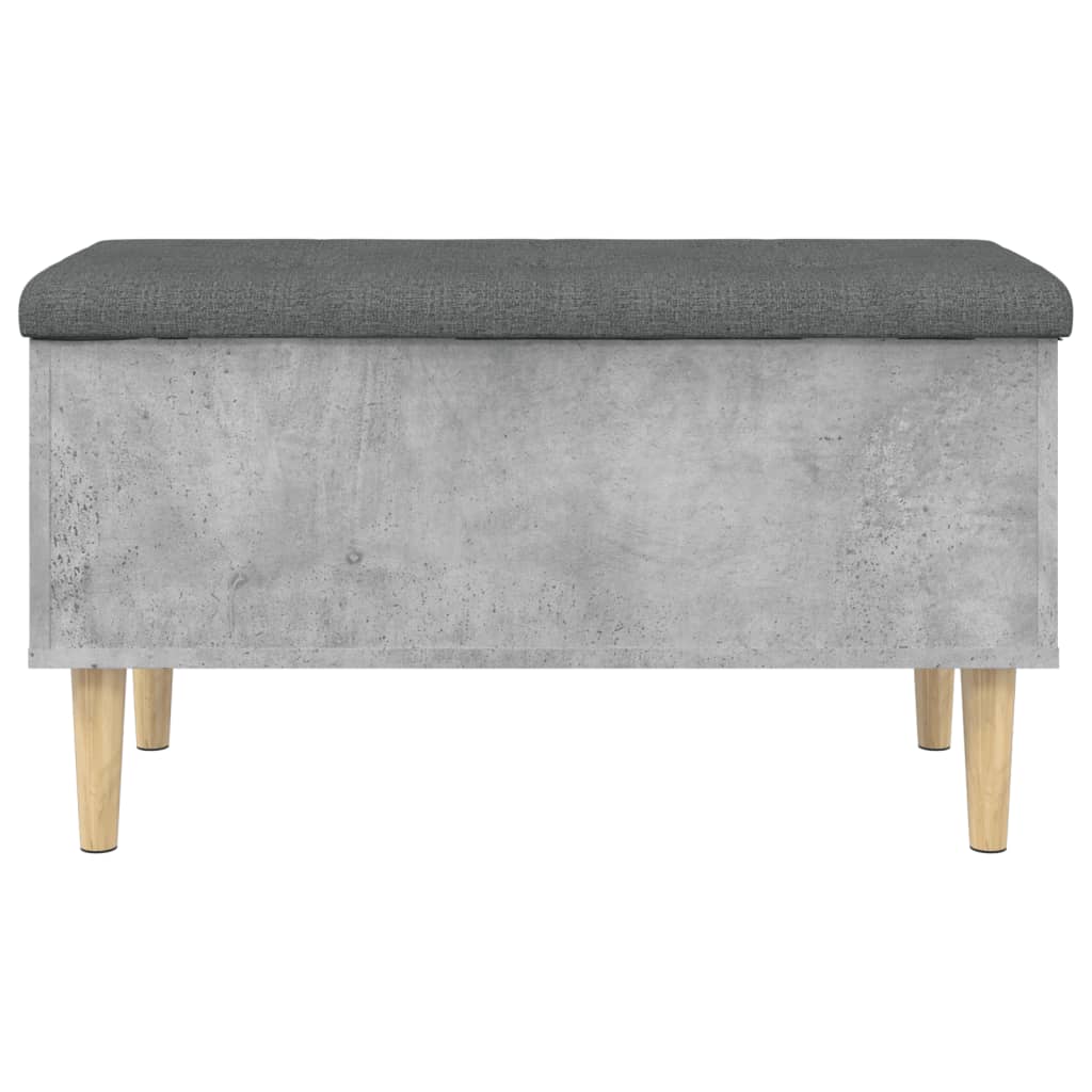Banc de rangement gris béton 82x42x46 cm bois d'ingénierie - XIOS