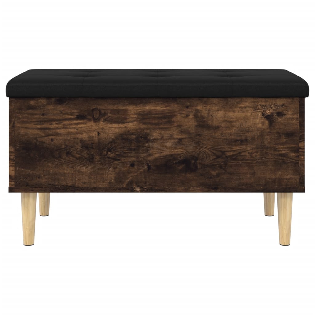 Banc de rangement chêne fumé 82x42x46 cm bois d'ingénierie - XIOS