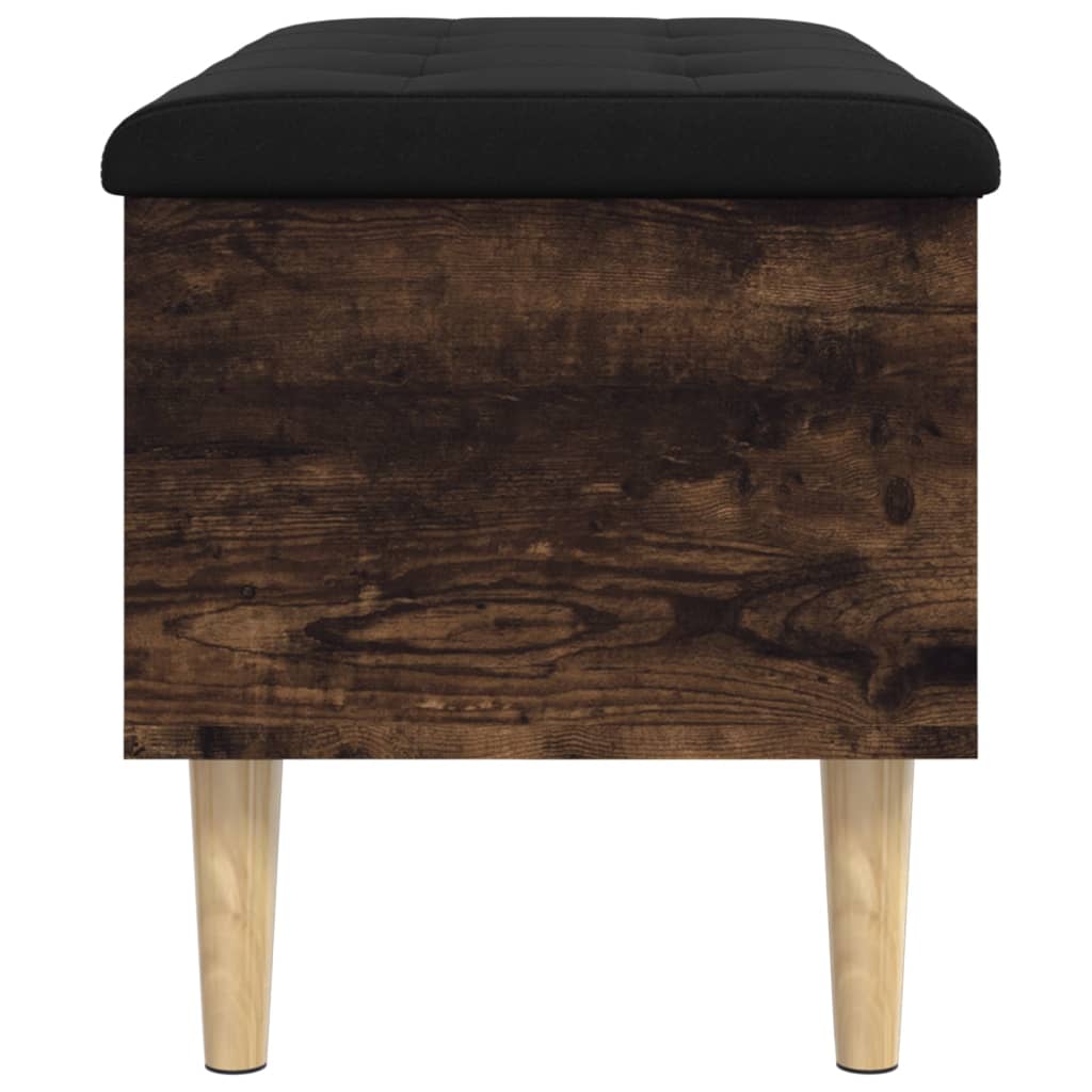 Banc de rangement chêne fumé 82x42x46 cm bois d'ingénierie - XIOS