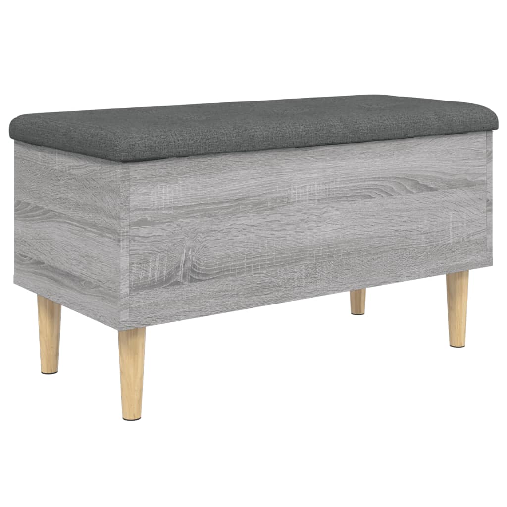 Banc de rangement sonoma gris 82x42x46 cm bois d'ingénierie - XIOS