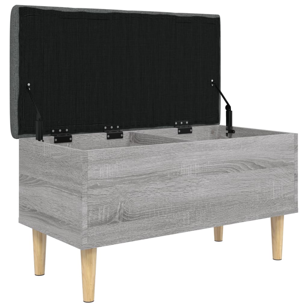 Banc de rangement sonoma gris 82x42x46 cm bois d'ingénierie - XIOS