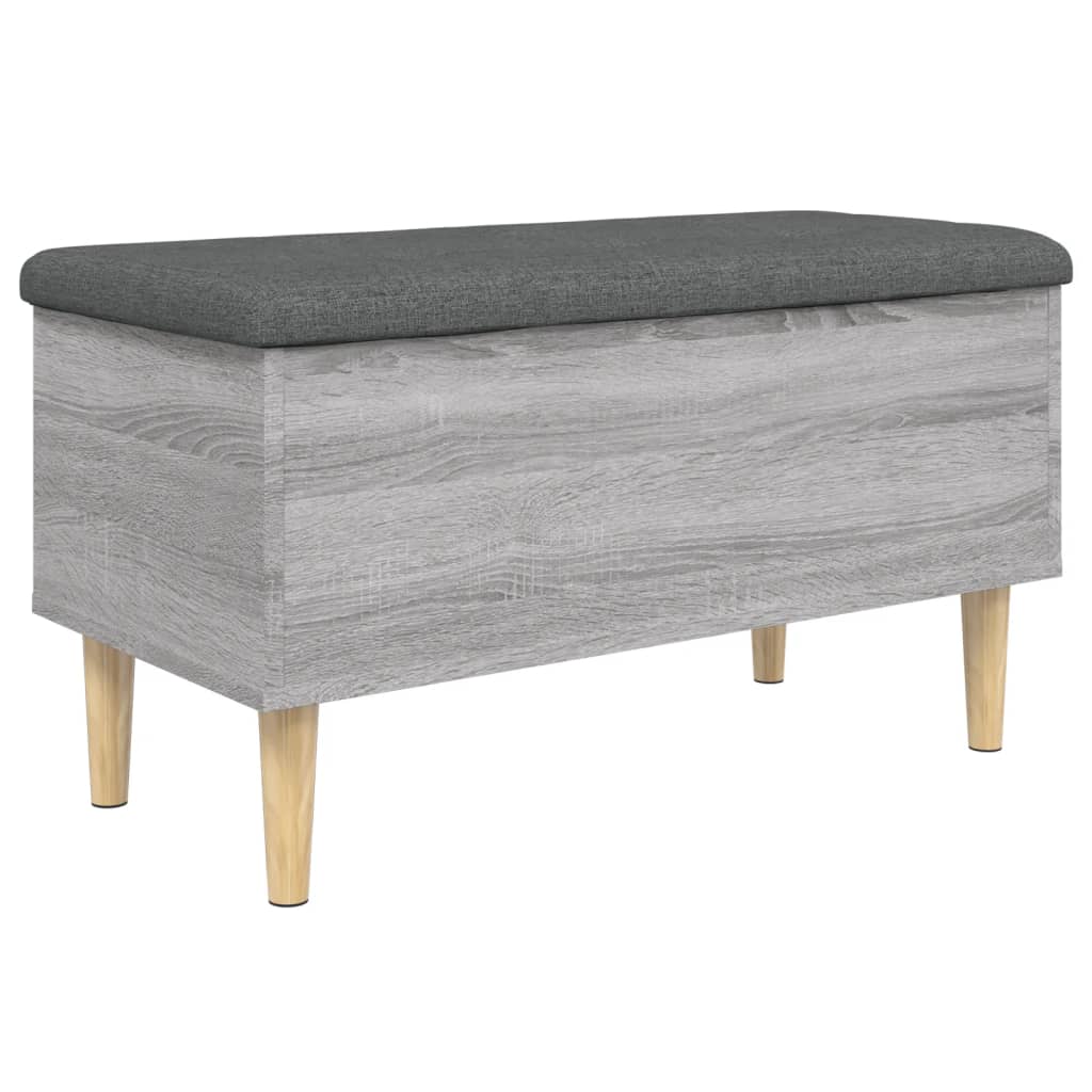 Banc de rangement sonoma gris 82x42x46 cm bois d'ingénierie - XIOS