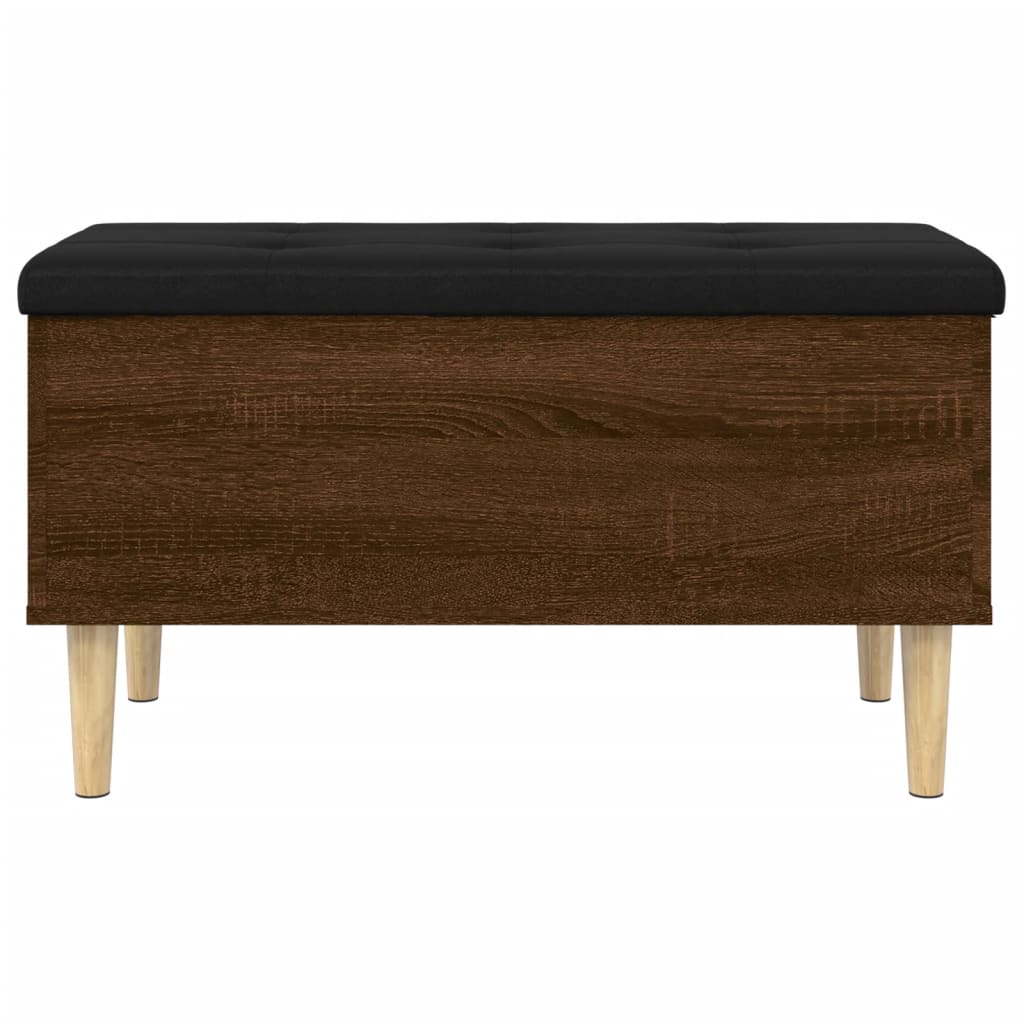 Banc de rangement chêne marron 82x42x46 cm bois d'ingénierie - XIOS