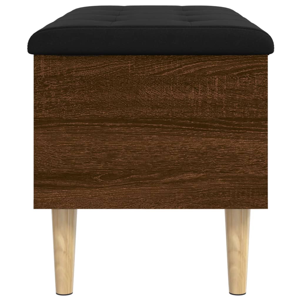 Banc de rangement chêne marron 82x42x46 cm bois d'ingénierie - XIOS