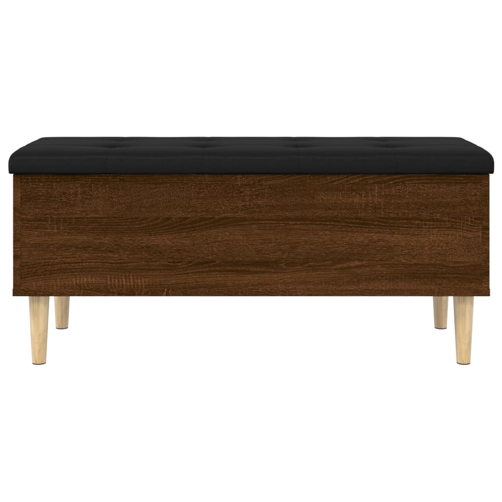 Banc de rangement chêne marron 102x42x46 cm bois d'ingénierie - XIOS