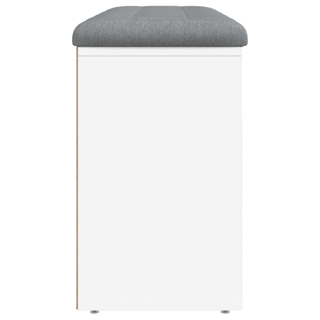 Banc à chaussures blanc 102x32x50 cm bois d'ingénierie - XIOS