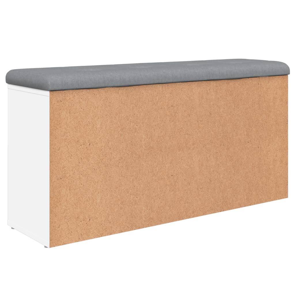 Banc à chaussures blanc 102x32x50 cm bois d'ingénierie - XIOS