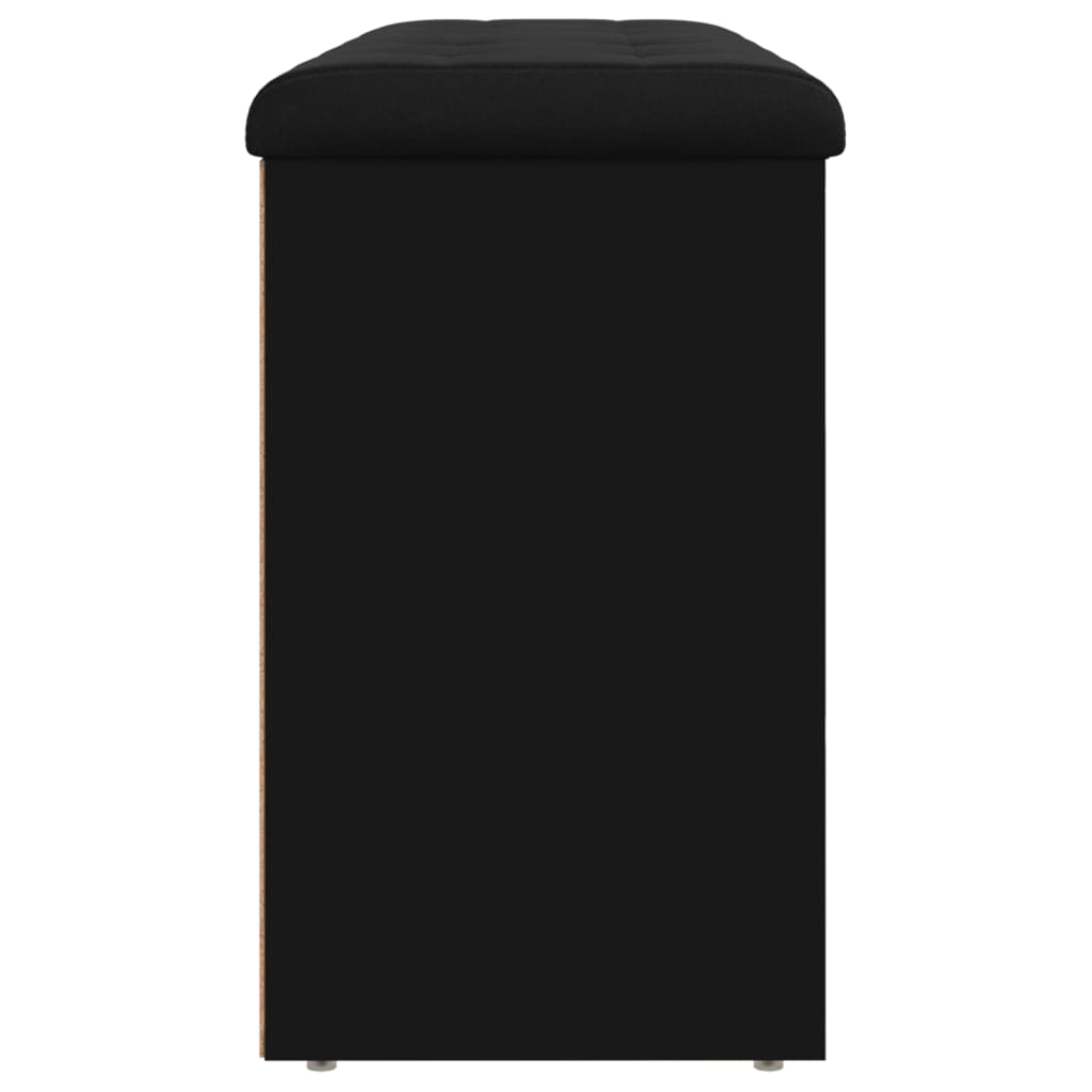 Banc à chaussures noir 102x32x50 cm bois d'ingénierie - XIOS