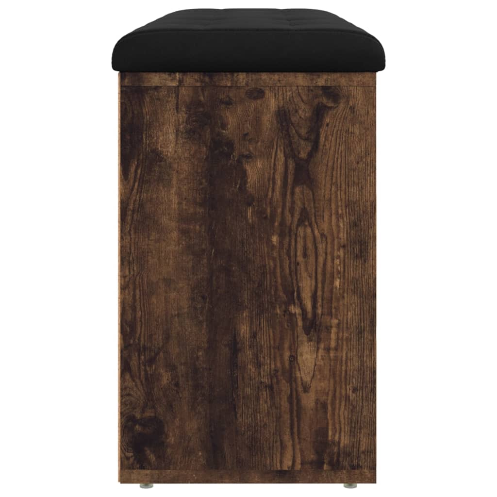 Banc à chaussures chêne fumé 102x32x50 cm bois d'ingénierie - XIOS