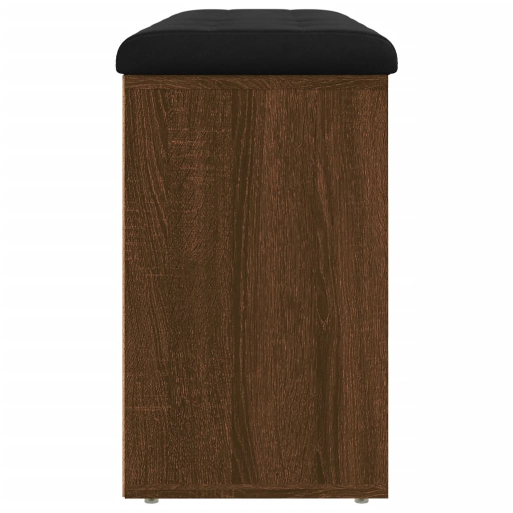 Banc à chaussures chêne marron 102x32x50 cm bois d'ingénierie - XIOS