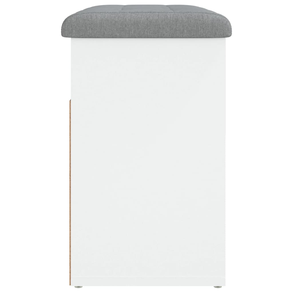 Banc à chaussures Blanc 62x32x50 cm Bois d'ingénierie - XIOS