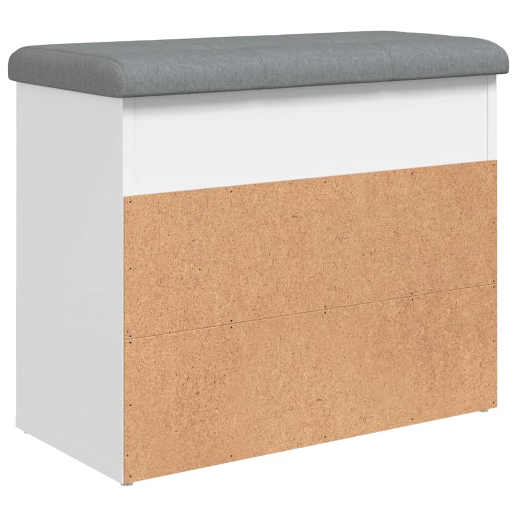 Banc à chaussures Blanc 62x32x50 cm Bois d'ingénierie - XIOS