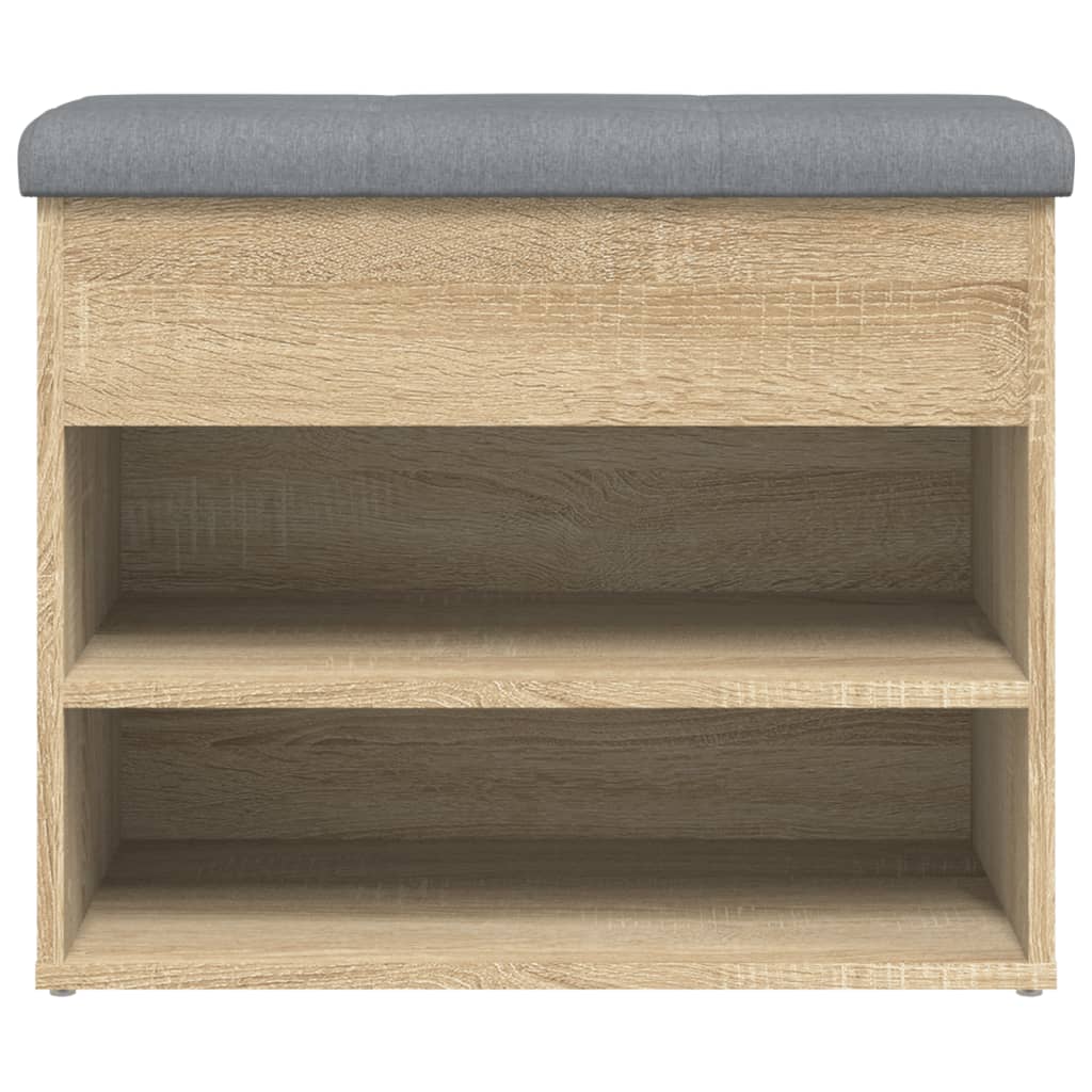 Banc à chaussures chêne sonoma 62x32x50 cm bois d'ingénierie - XIOS