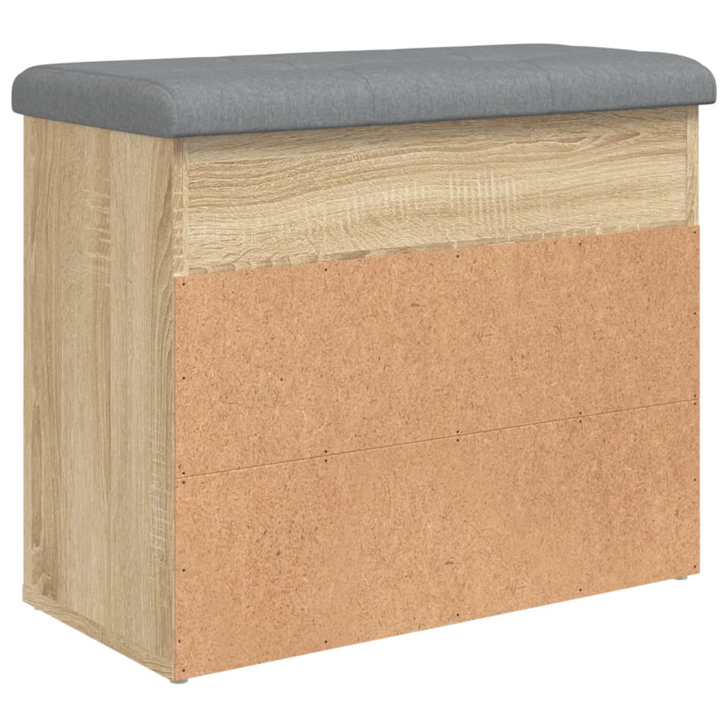 Banc à chaussures chêne sonoma 62x32x50 cm bois d'ingénierie - XIOS