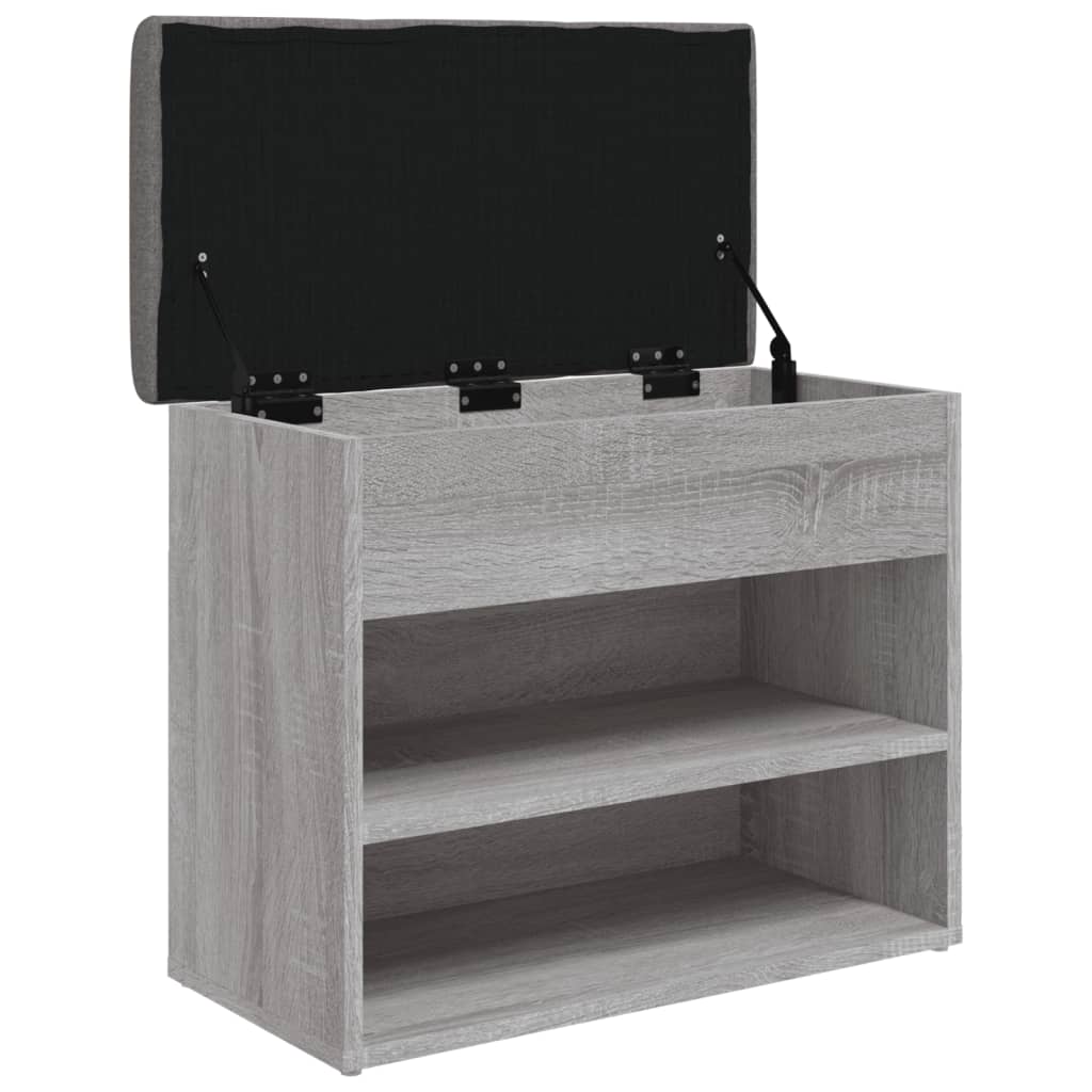 Banc à chaussures sonoma gris 62x32x50 cm bois d'ingénierie - XIOS