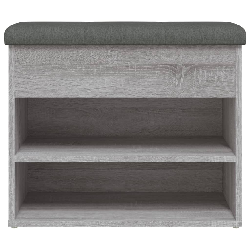 Banc à chaussures sonoma gris 62x32x50 cm bois d'ingénierie - XIOS