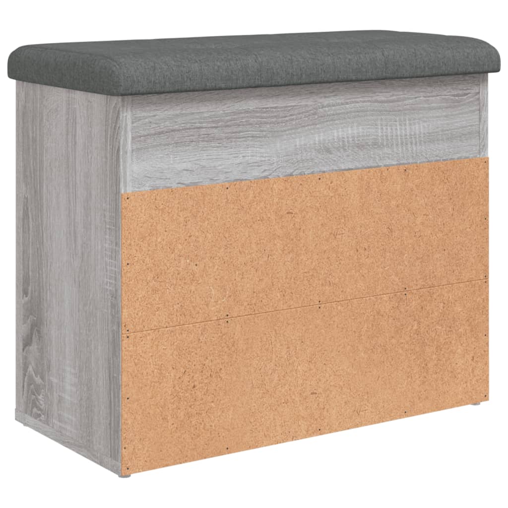 Banc à chaussures sonoma gris 62x32x50 cm bois d'ingénierie - XIOS