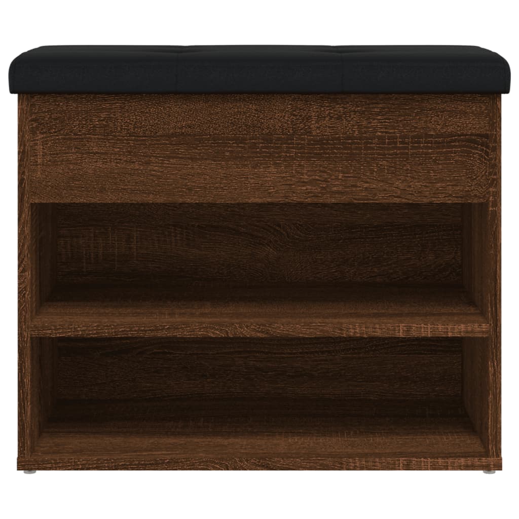 Banc à chaussures chêne marron 62x32x50 cm bois d'ingénierie - XIOS