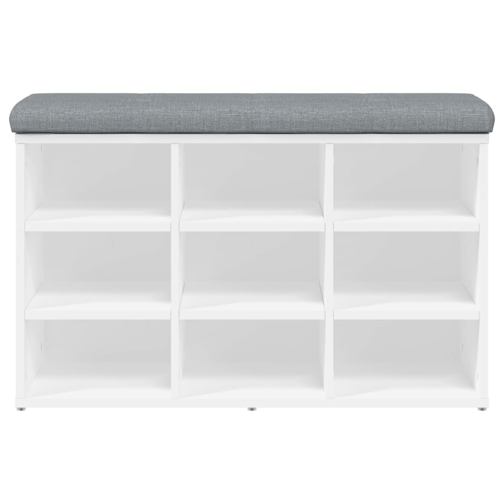 Banc à chaussures Blanc 82x32x50 cm Bois d'ingénierie - XIOS