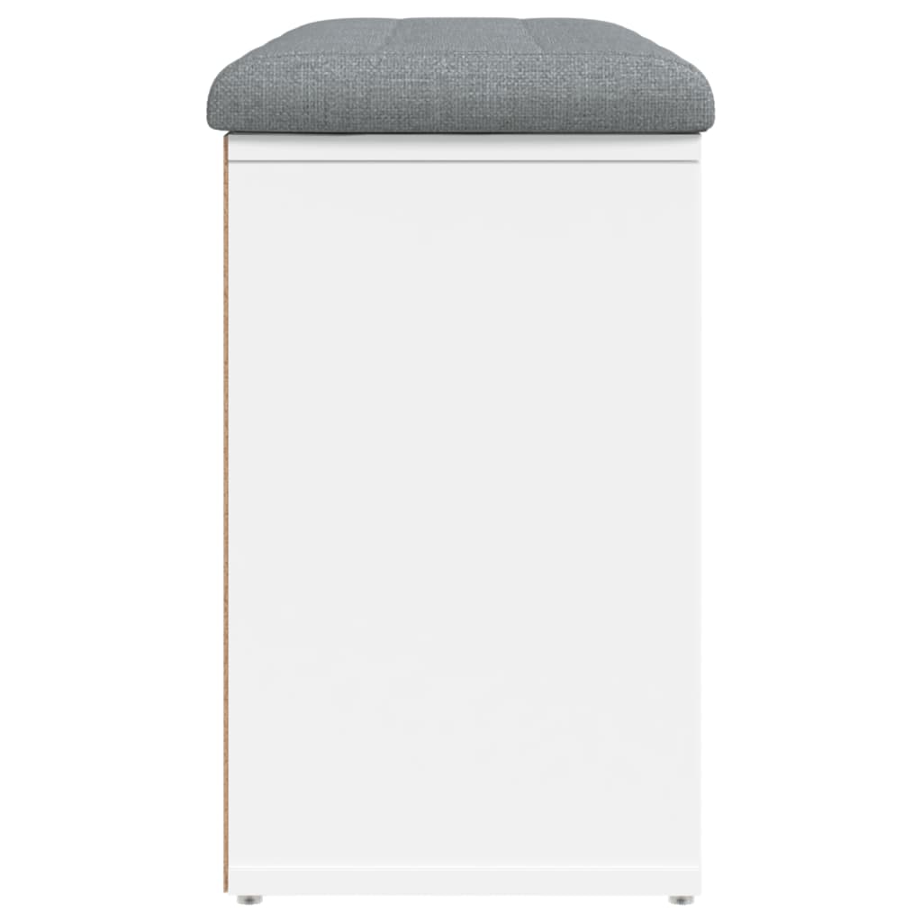 Banc à chaussures Blanc 82x32x50 cm Bois d'ingénierie - XIOS