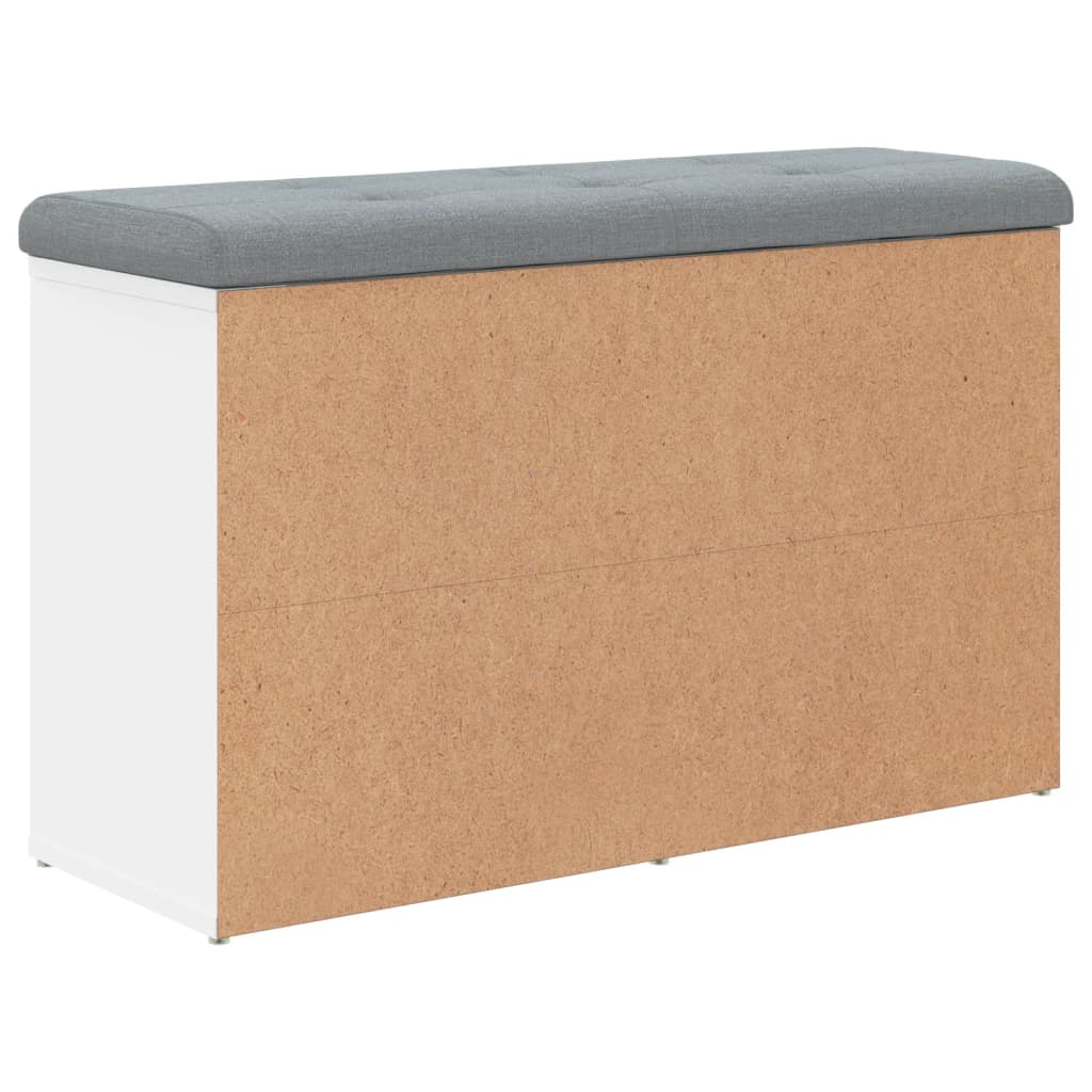 Banc à chaussures Blanc 82x32x50 cm Bois d'ingénierie - XIOS