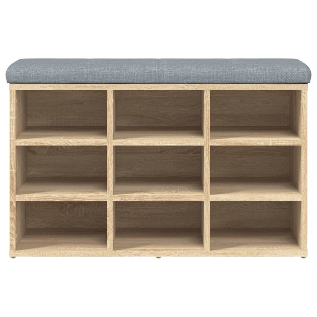 Banc à chaussures Chêne Sonoma 82x32x50 cm Bois d'ingénierie - XIOS