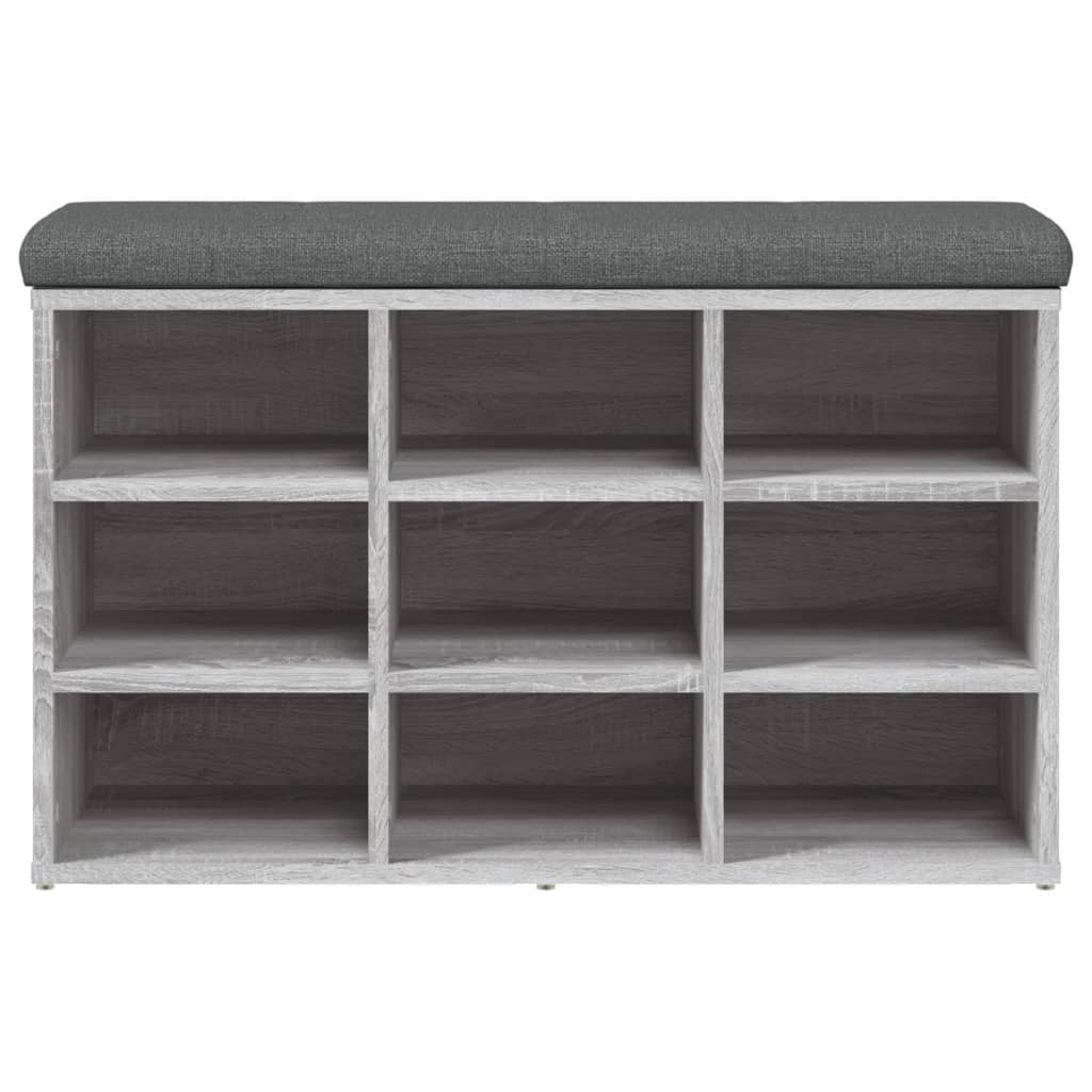 Banc à chaussures sonoma gris 82x32x50 cm bois d'ingénierie - XIOS