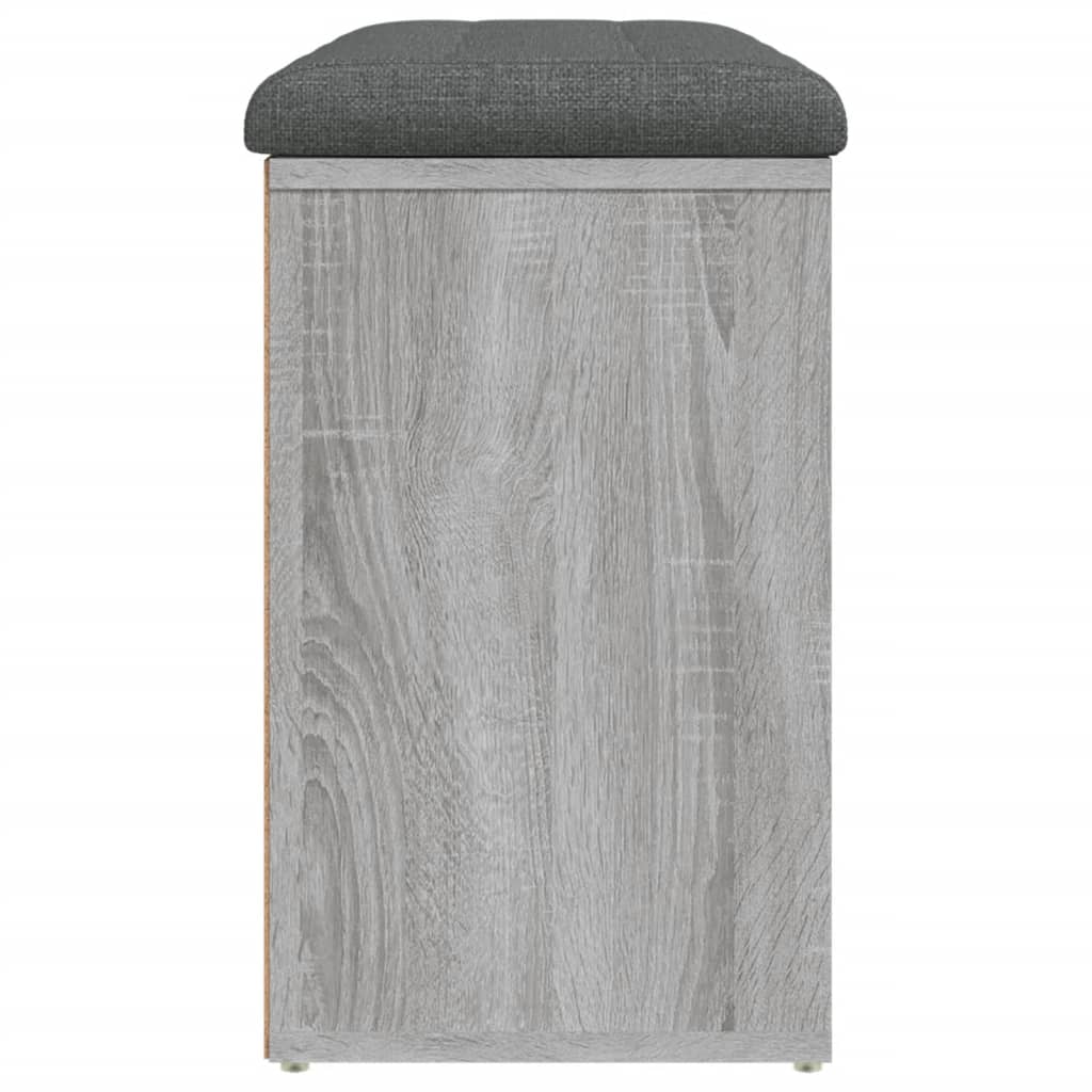 Banc à chaussures sonoma gris 82x32x50 cm bois d'ingénierie - XIOS