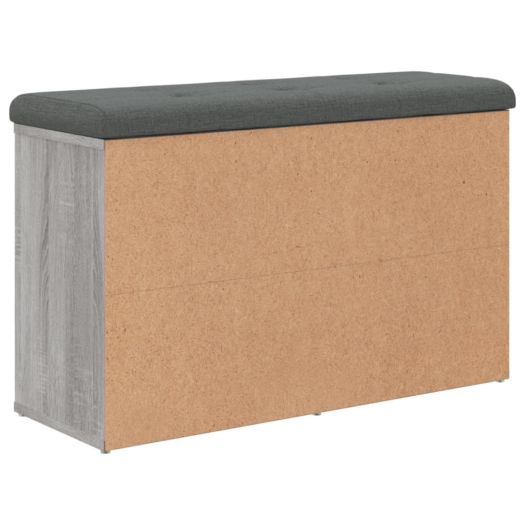 Banc à chaussures sonoma gris 82x32x50 cm bois d'ingénierie - XIOS