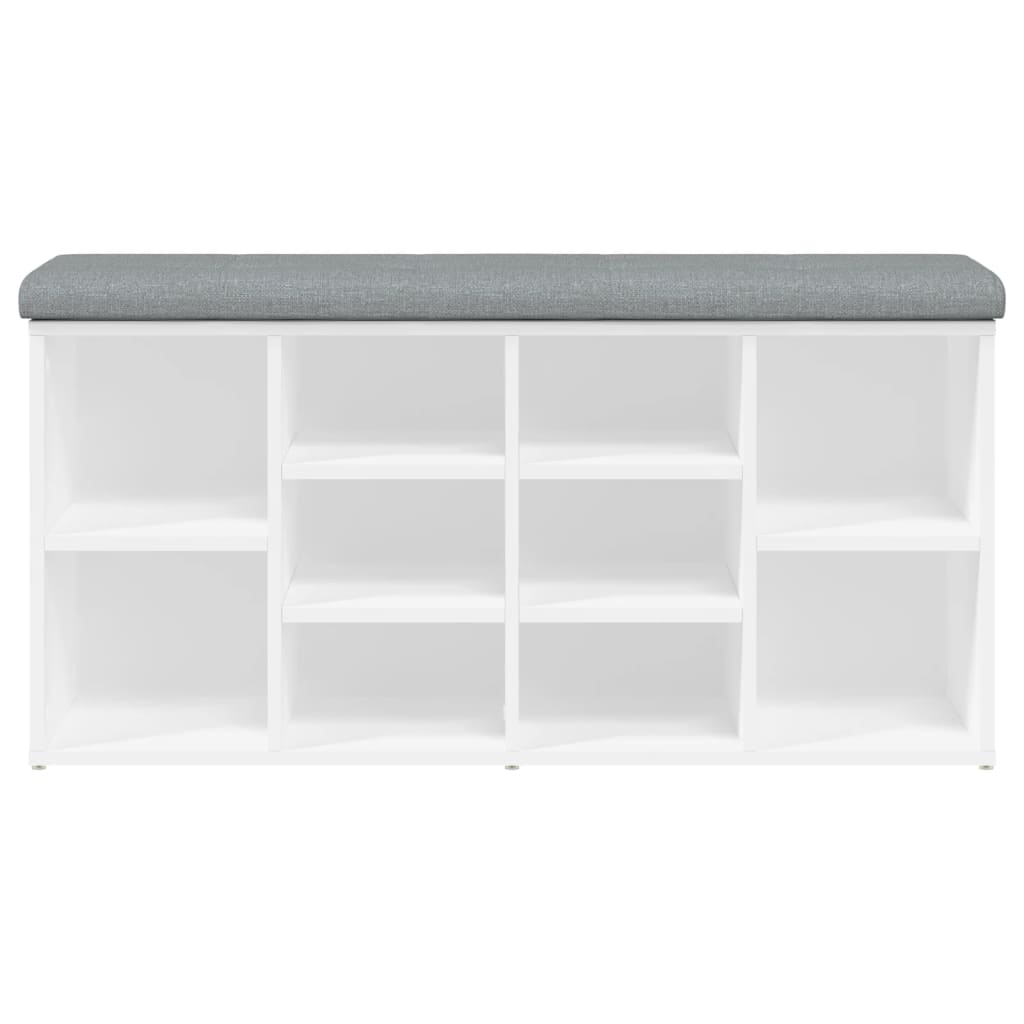 Banc à chaussures Blanc 102x32x50 cm Bois d'ingénierie - XIOS