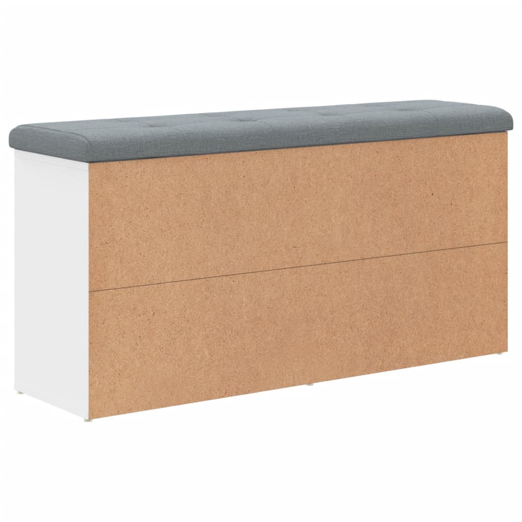 Banc à chaussures Blanc 102x32x50 cm Bois d'ingénierie - XIOS