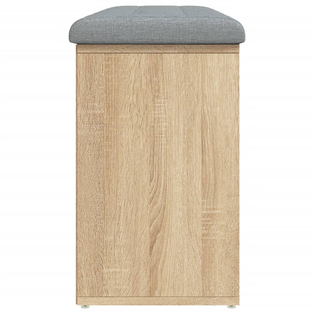 Banc à chaussures chêne sonoma 102x32x50 cm bois d'ingénierie - XIOS