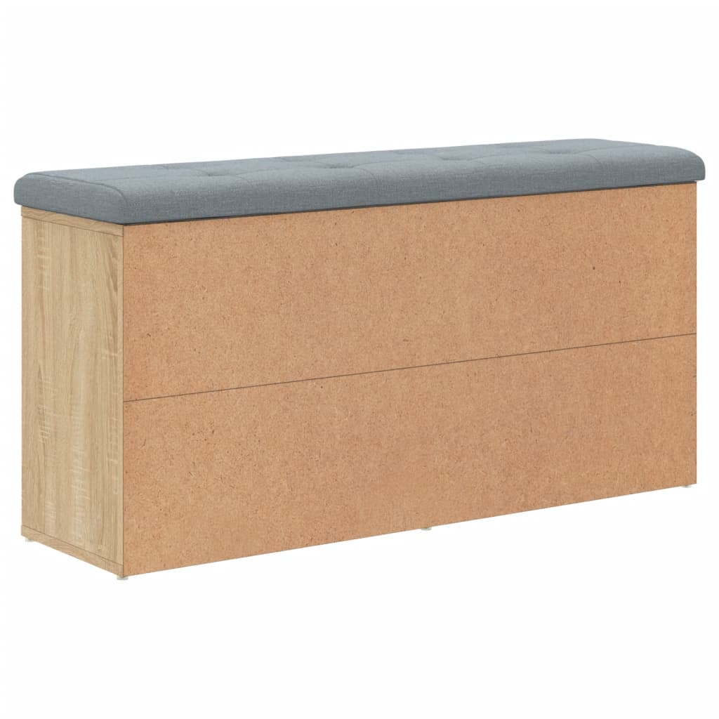 Banc à chaussures chêne sonoma 102x32x50 cm bois d'ingénierie - XIOS