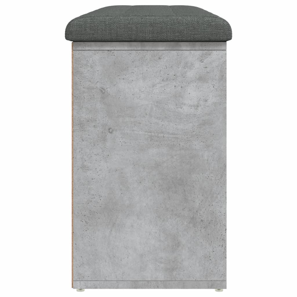 Banc à chaussures gris béton 102x32x50 cm bois d'ingénierie - XIOS