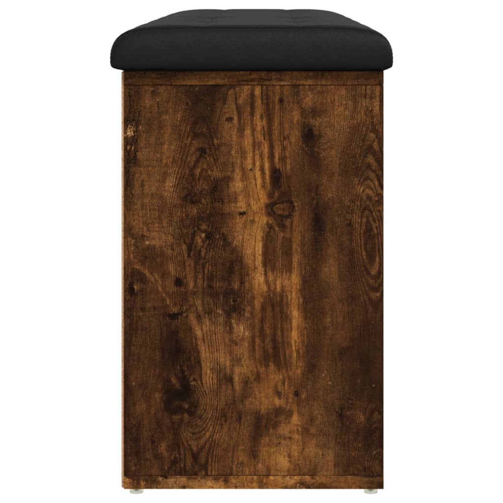 Banc à chaussures chêne fumé 102x32x50 cm bois d'ingénierie - XIOS