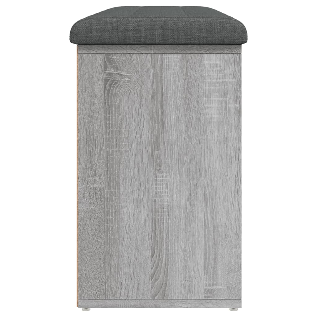 Banc à chaussures sonoma gris 102x32x50 cm bois d'ingénierie - XIOS