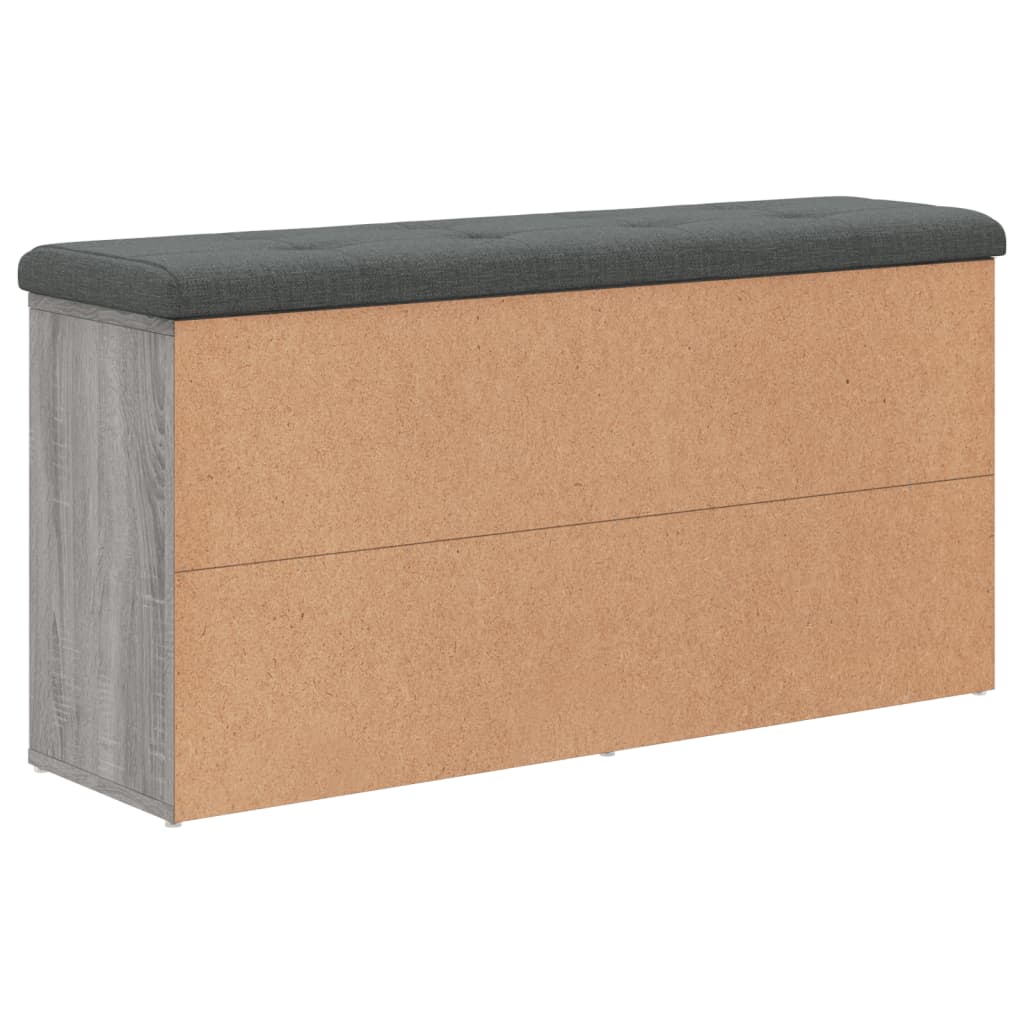 Banc à chaussures sonoma gris 102x32x50 cm bois d'ingénierie - XIOS