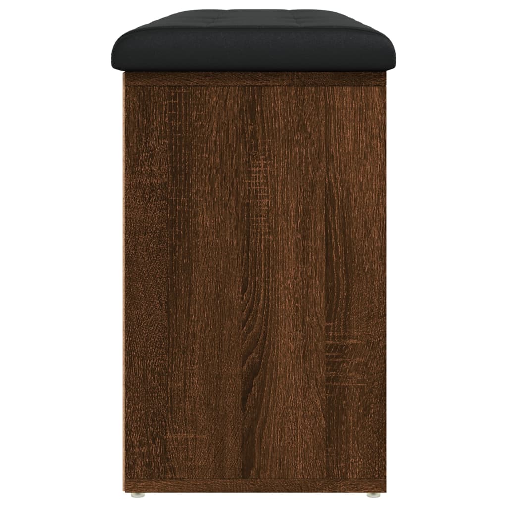 Banc à chaussures chêne marron 102x32x50 cm bois d'ingénierie - XIOS