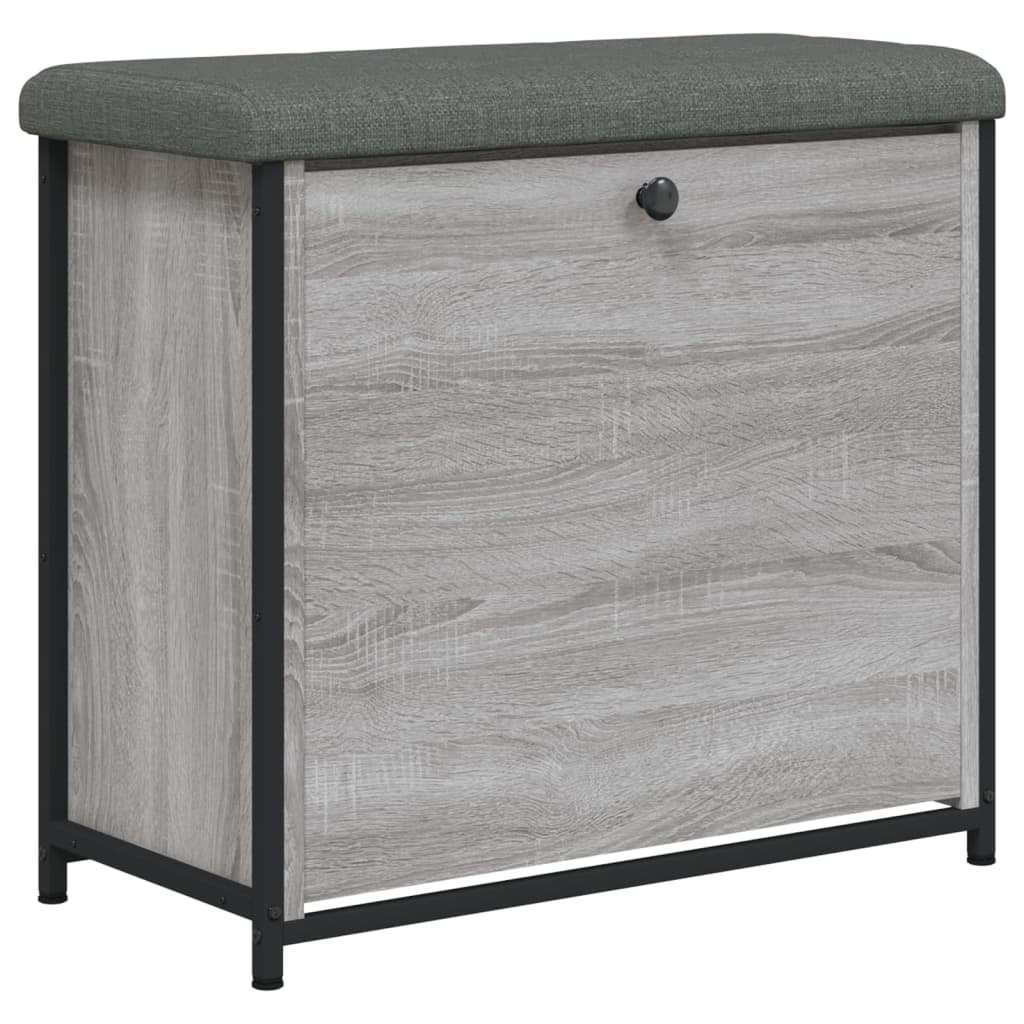 Banc à chaussures tiroir rabattable sonoma gris 62x32x56 cm - XIOS