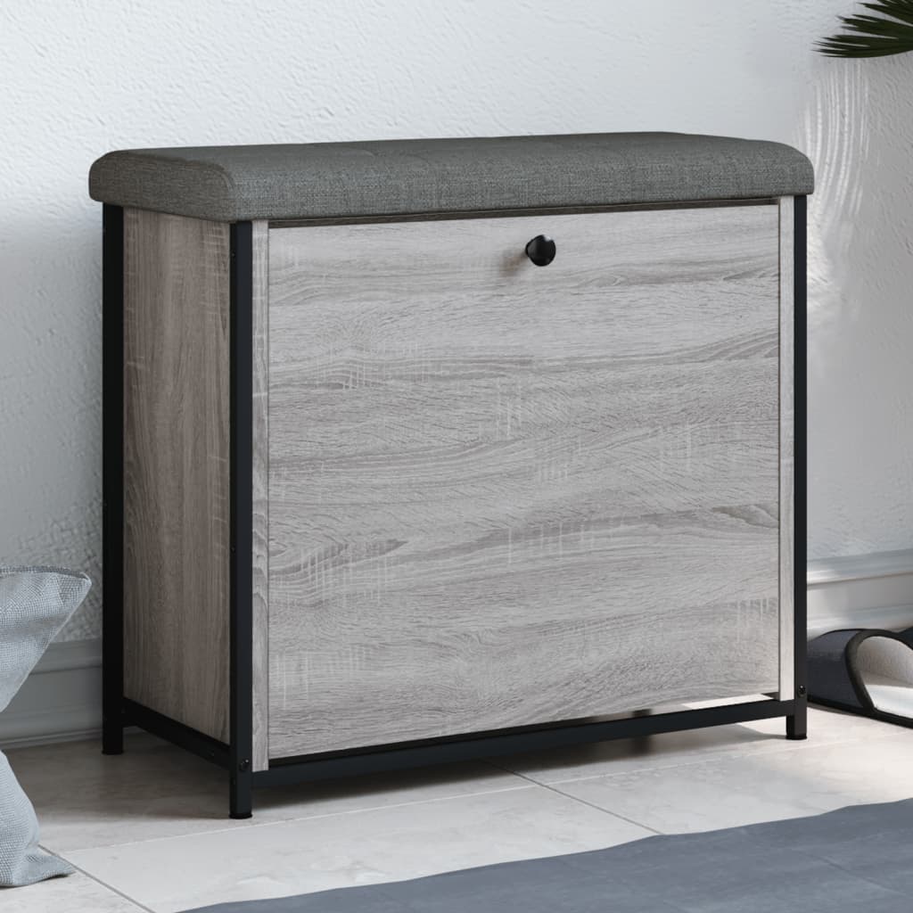 Banc à chaussures tiroir rabattable sonoma gris 62x32x56 cm - XIOS