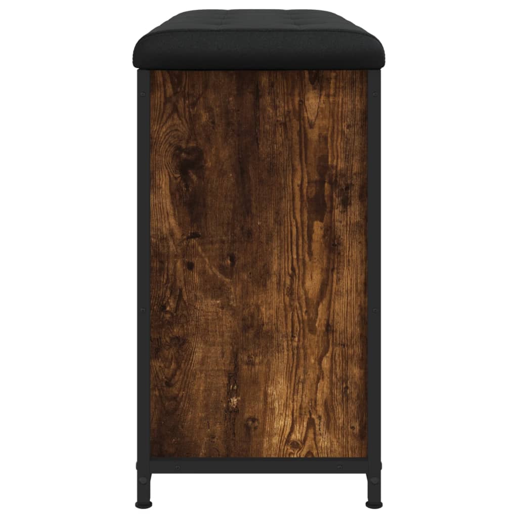 Banc à chaussures avec tiroir rabattable chêne fumé 82x32x56 cm - XIOS