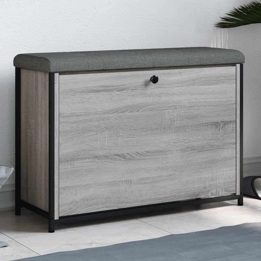 Banc à chaussures tiroir rabattable chêne sonoma 82x32x56 cm - XIOS