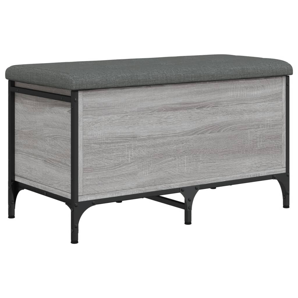 Banc de rangement sonoma gris 82x42x45 cm Bois d'ingénierie - XIOS