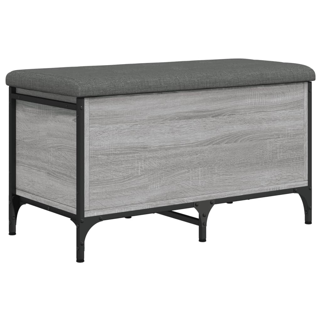 Banc de rangement sonoma gris 82x42x45 cm Bois d'ingénierie - XIOS