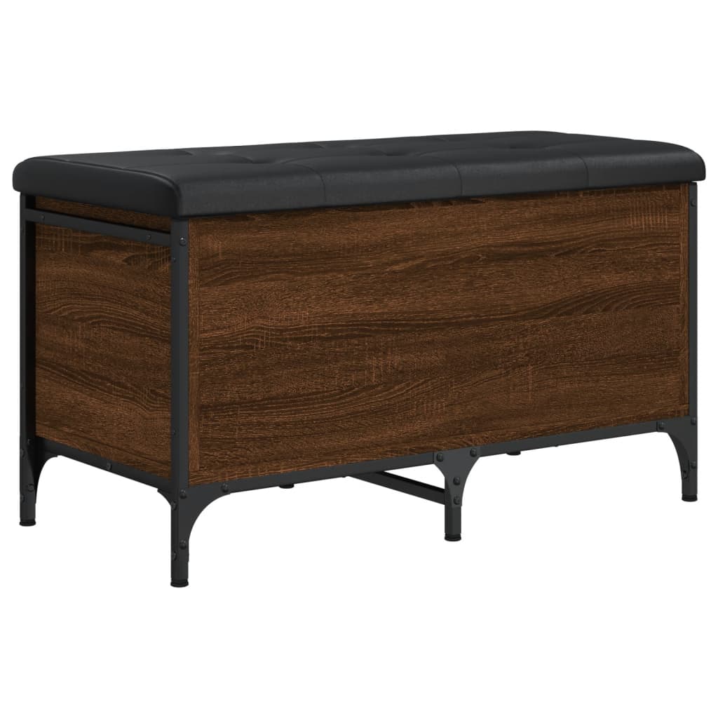 Banc de rangement chêne marron 82x42x45 cm Bois d'ingénierie - XIOS